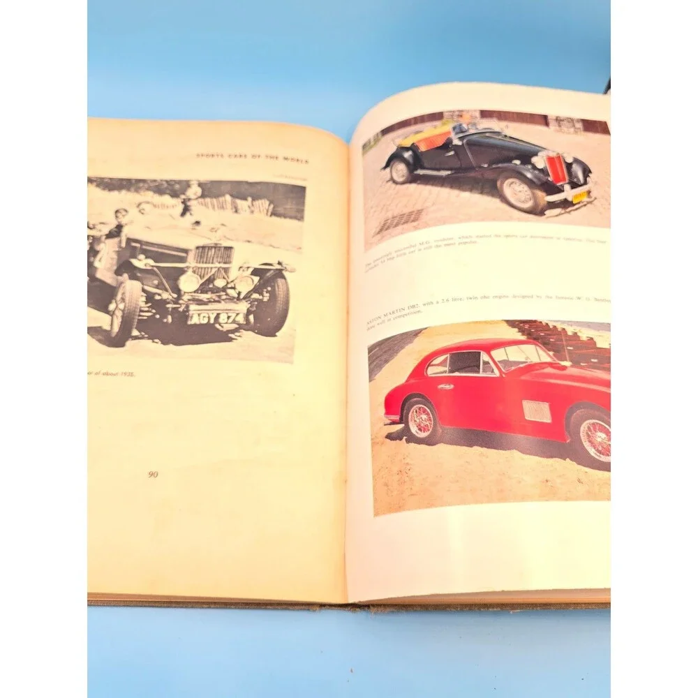 Vintage 1952 first-edition hardcover copy of Sports Cars of the World